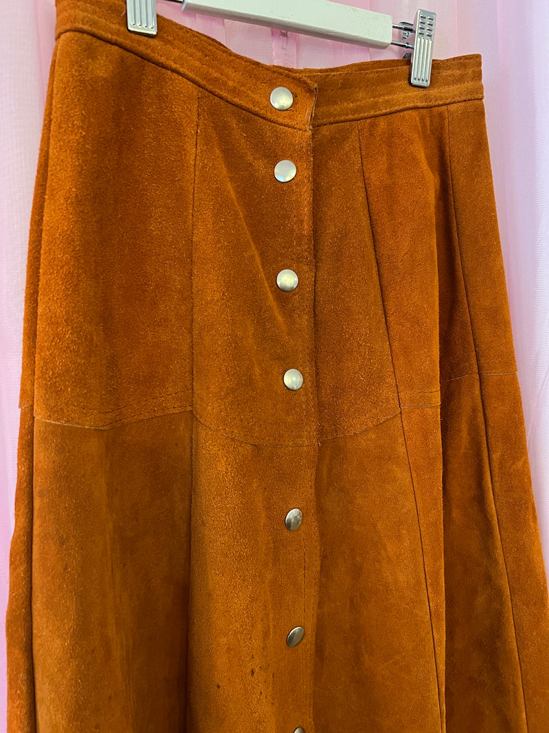 Vintage Leather Pencil Skirt