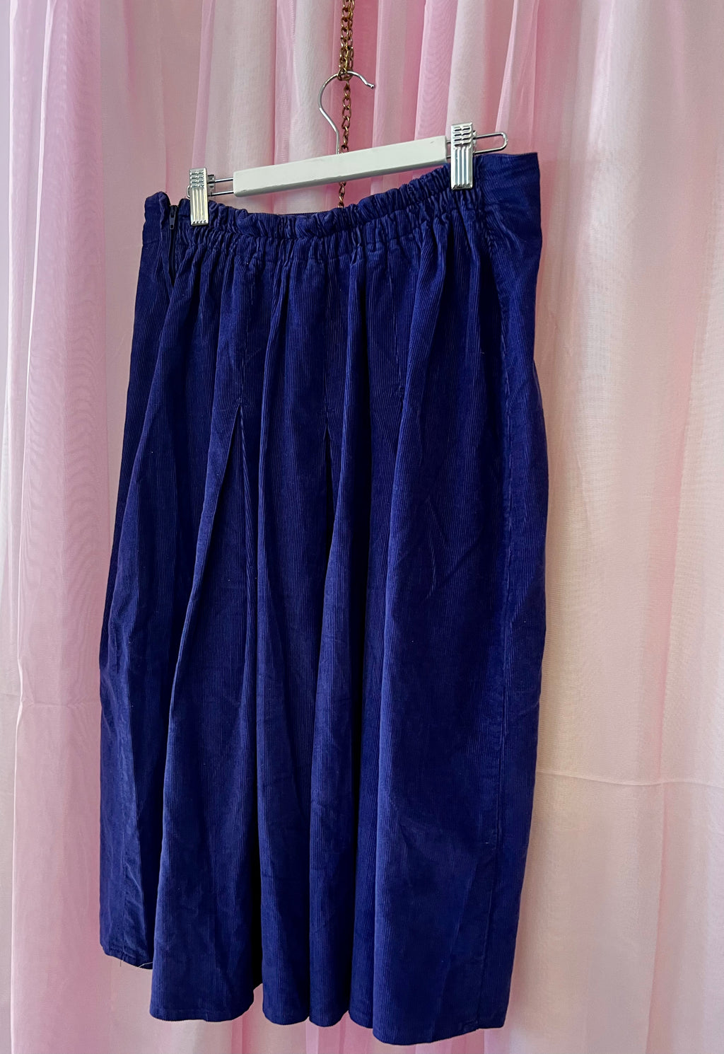 Vintage Corduroy Purple Skirt
