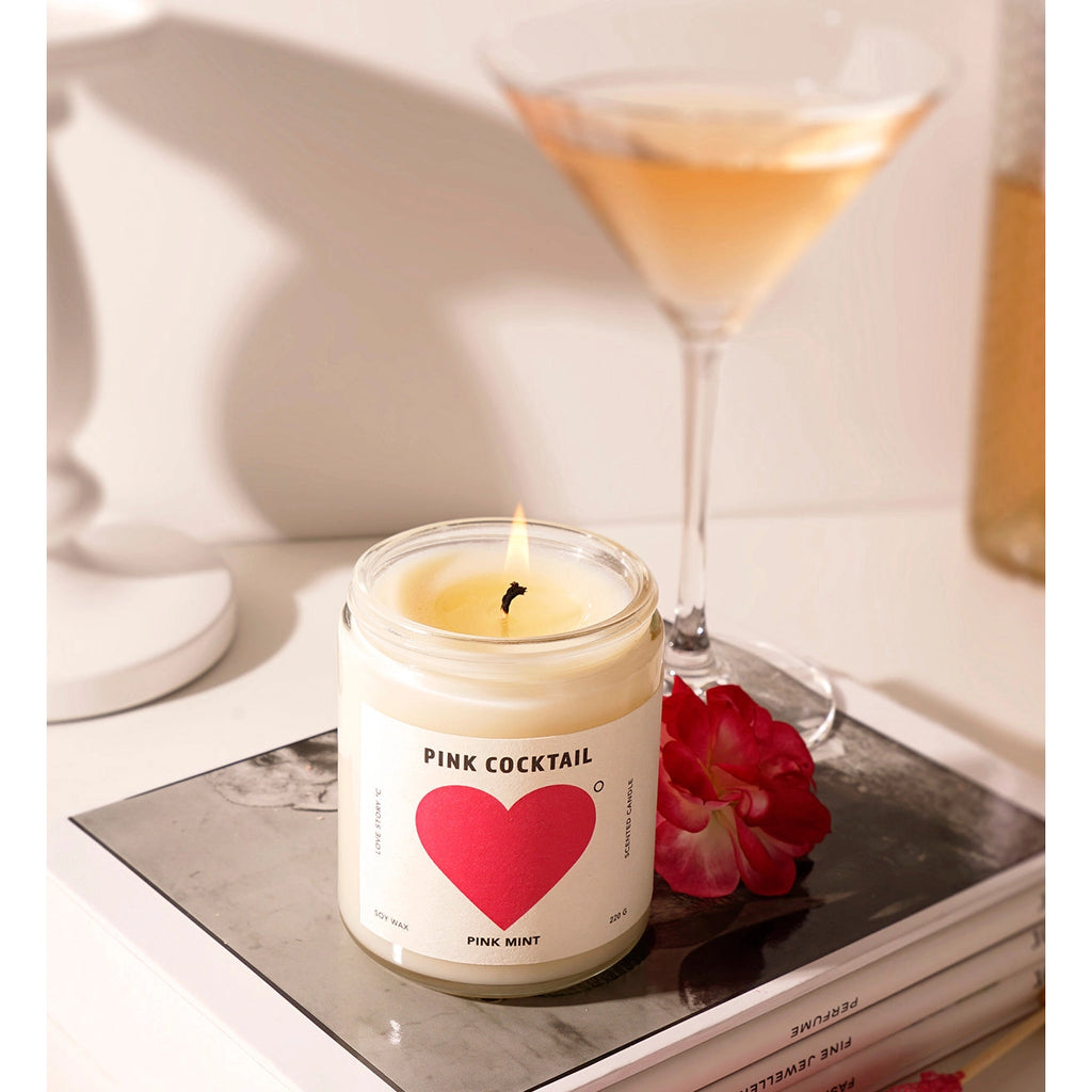 Pink Mint Pink Cocktail Candle