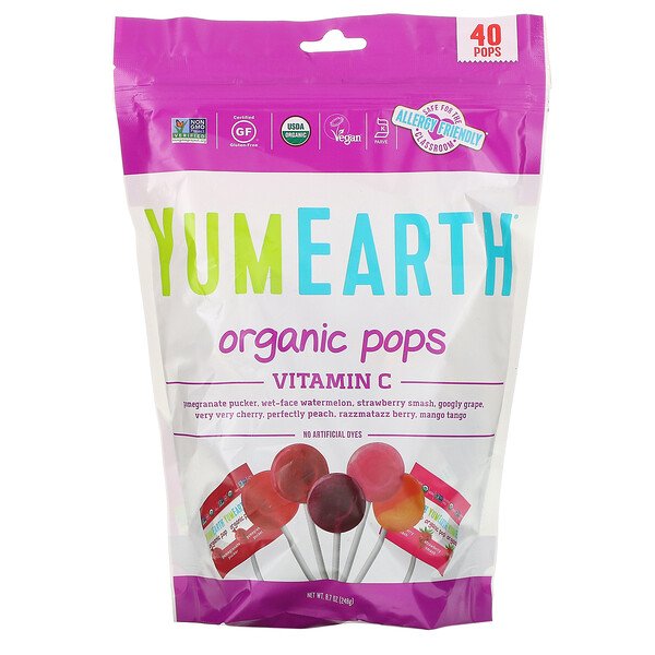 Yum Earth Organic Lollipops Vit C