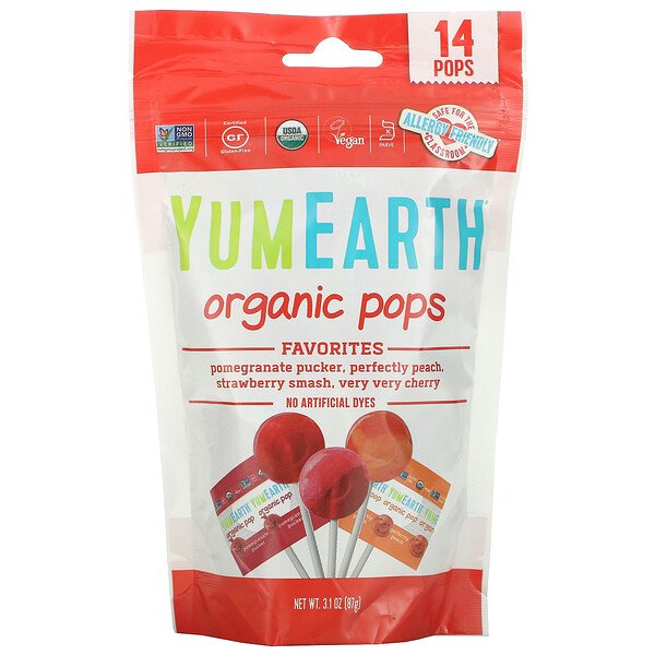 Yum Earth Organic Lollipops Asst Fruit
