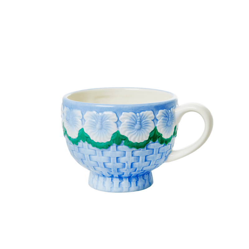 Ceramic Mug Mint Flower