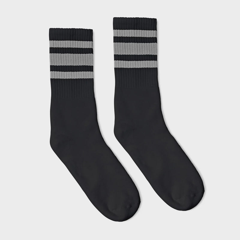 Socco Socks Black with Grey Stripe