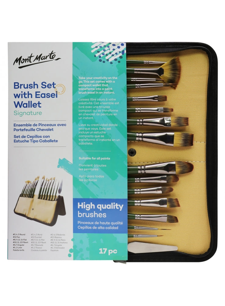 Brush Set With Easel Wallet