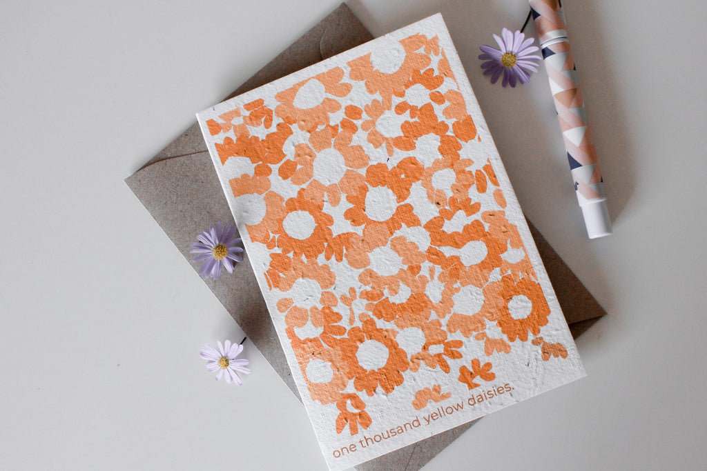 One Thousand Yellow Daisies Plantable Card