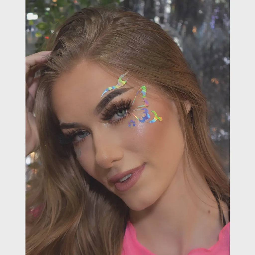 Rave Day Holographic Face Decals