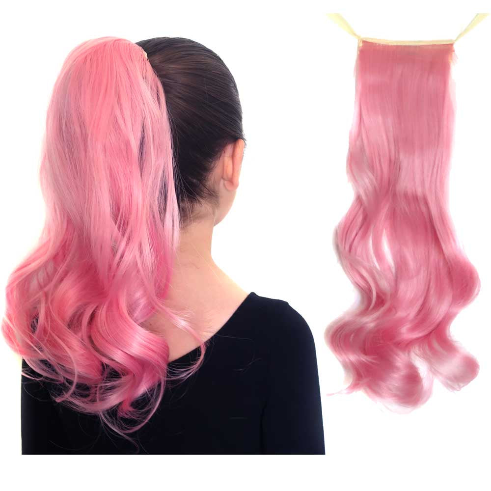 Ponytail Extension-Cotton Candy Pink