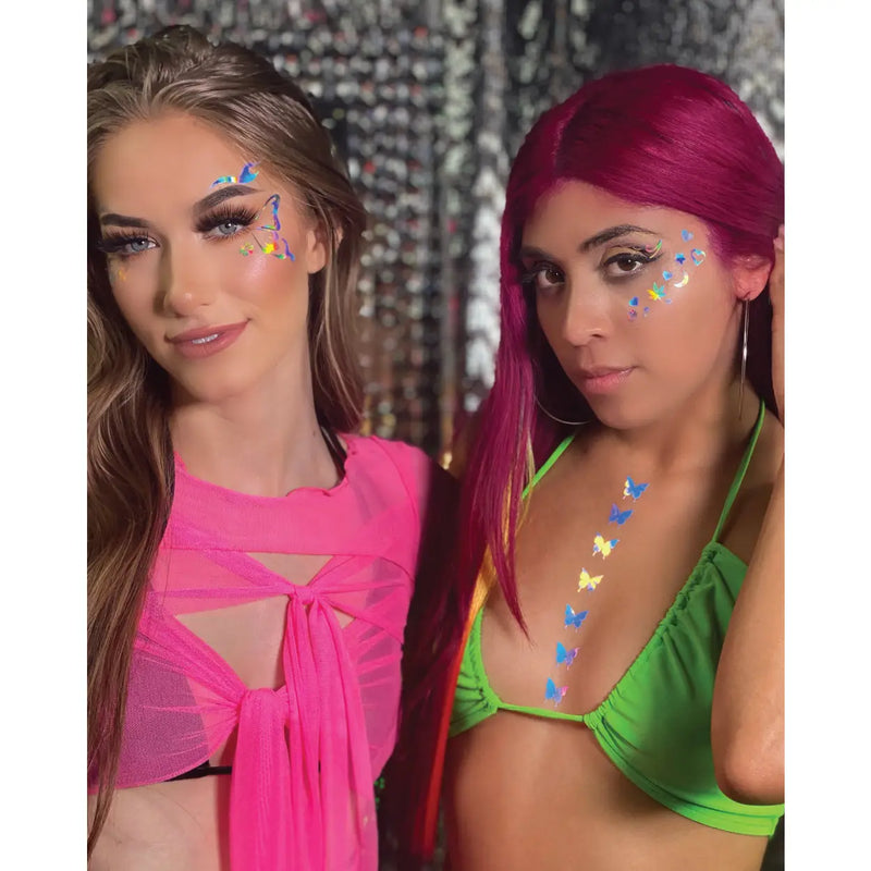 Rave Day Holographic Face Decals