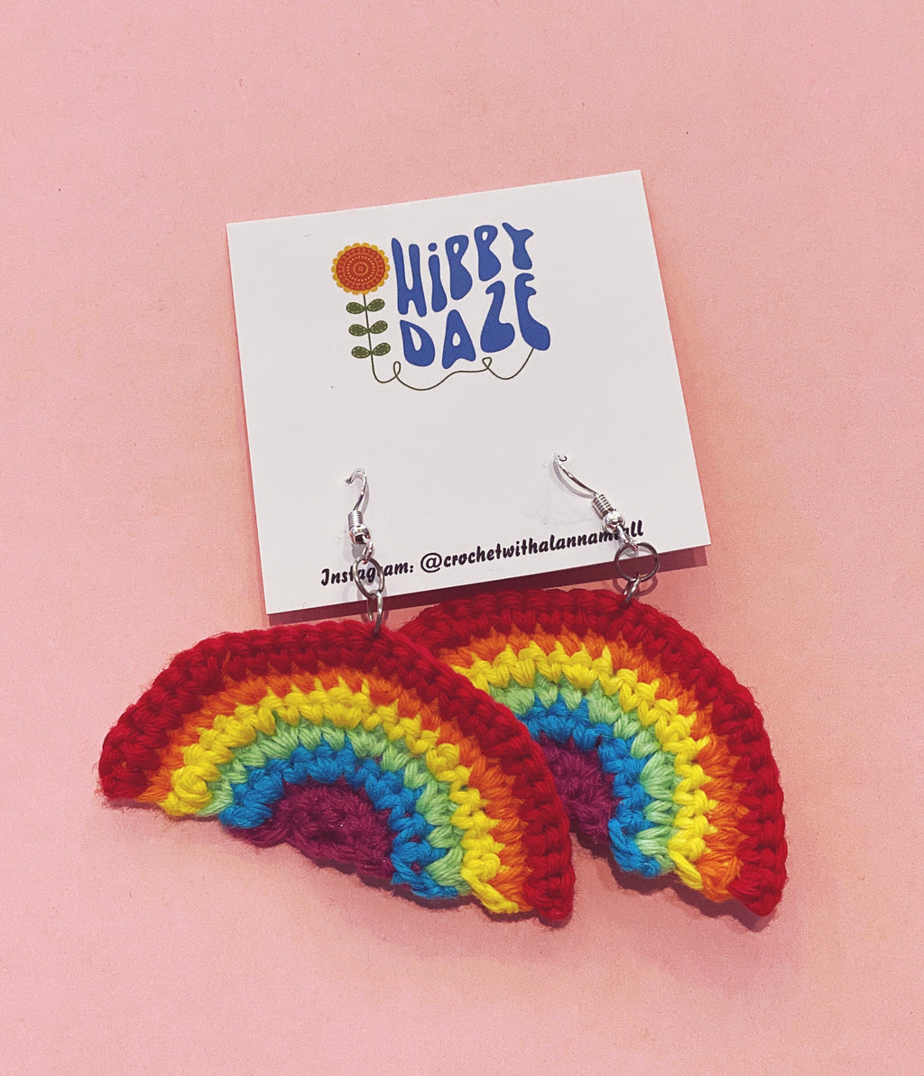 Crochet Rainbow Dangles