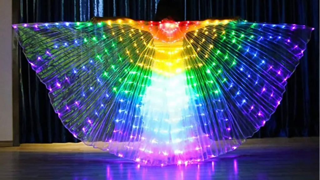LED Light Up Wings Sm. Rainbow