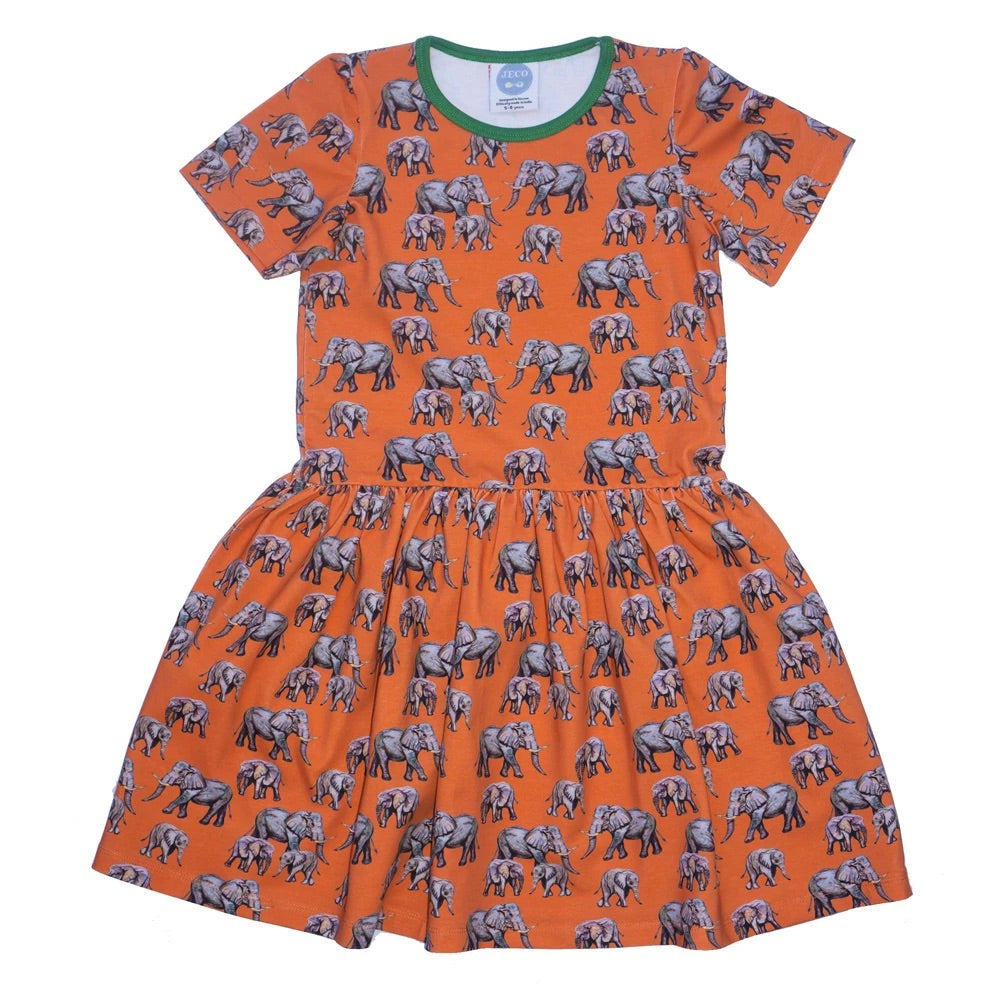 Orange Elephant Dress