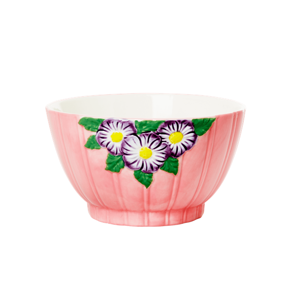 Ceramic Bowl Pink Flower