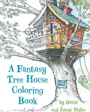 Fantasy Tree House Colouring Book