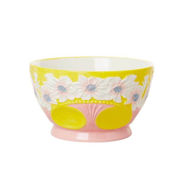 Ceramic Bowl Yellow Flower